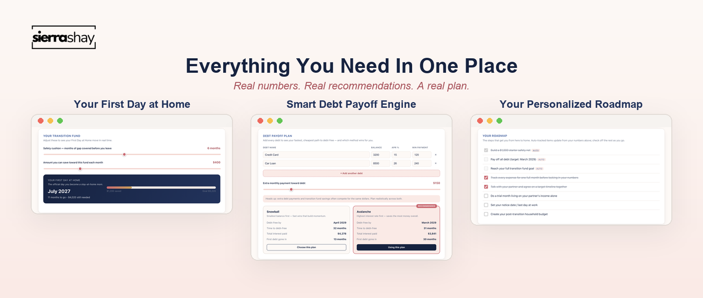SAHM Exit Plan - Interactive Budget and Debt Payoff