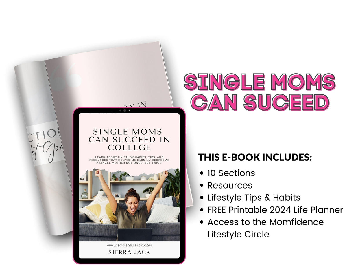 Single Moms Can Succeed in College E-Book (Life Planner Inside) - IDigital