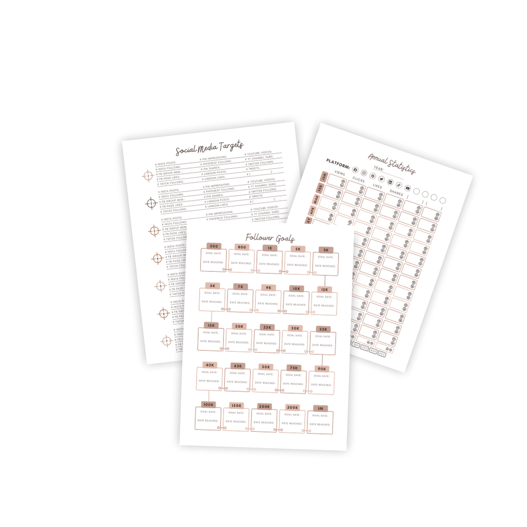 Printable Social Media Planner Aesthetic (56 Pages)