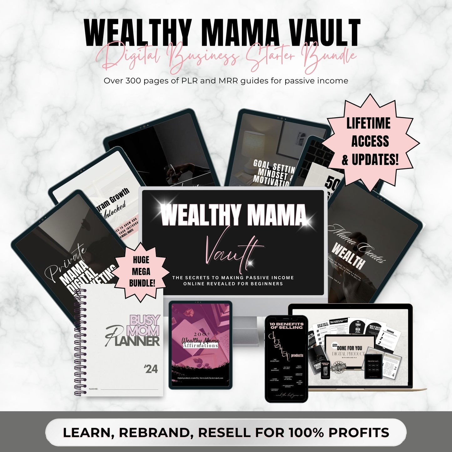 Wealthy Mama Vault - Digital Business Starter Bundle w/ MRR