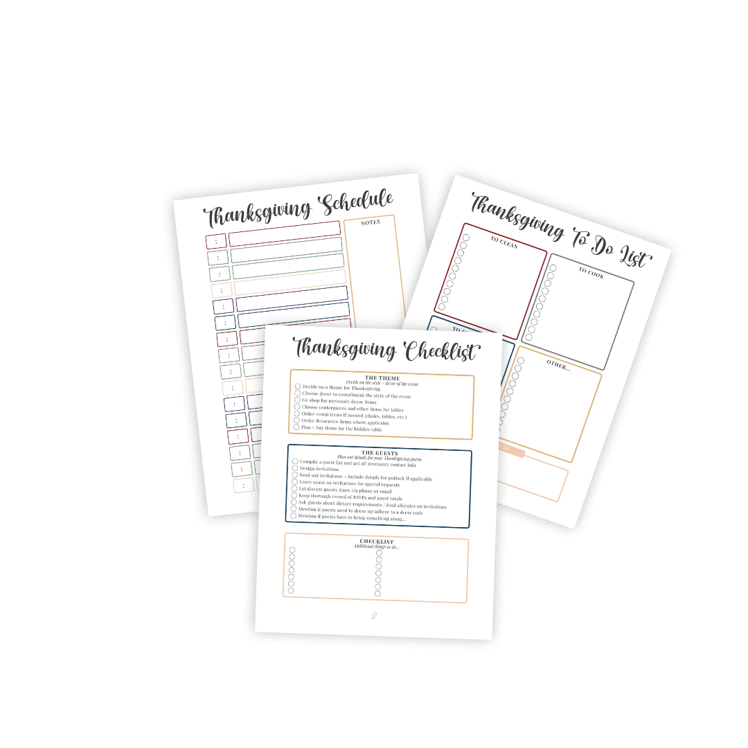 Thanksgiving Planner [55 Pages] - IDigital