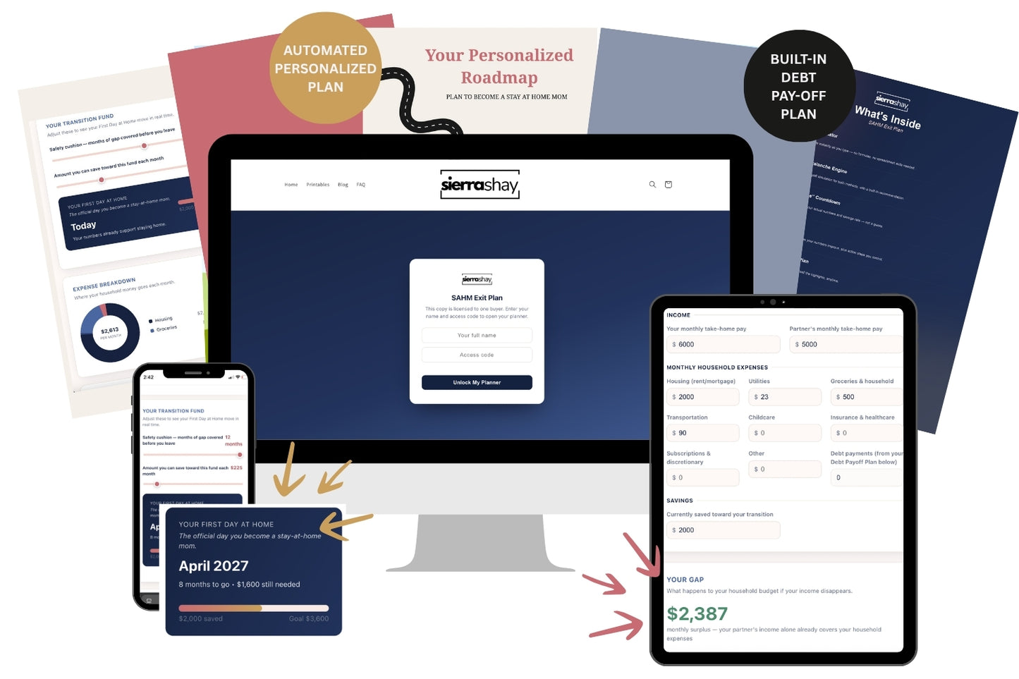 SAHM Exit Plan - Interactive Budget and Debt Payoff