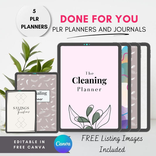 Ultimate 5 Planner Templates PLR Bundle - IDigital